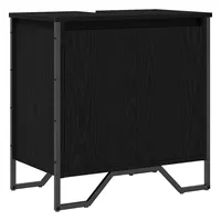 VidaXL Waschbecken-Schrank Schwarze Eiche 60x35x60 cm Furniertes Holz