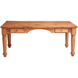 Vintage Schreibtisch 180x78x92 cm, Schreibtisch antik aus Holz, Klassische Schreibtische - Braun