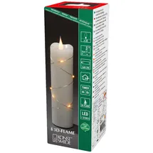 Konstsmide LED Echtwachskerze 17,8 cm weiß