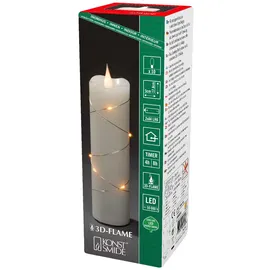 Konstsmide LED Echtwachskerze 17,8 cm weiß