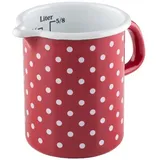 Riess Küchenmaß ⌀9cm 0,5l Pünktchen Rot Emaille