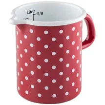 Riess Küchenmaß ⌀9cm 0,5l Pünktchen Rot Emaille
