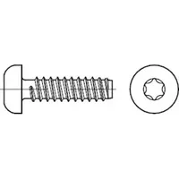Industrial Quality Supplies ISO 14585 Flachkopf-Blechschraube Form C mit