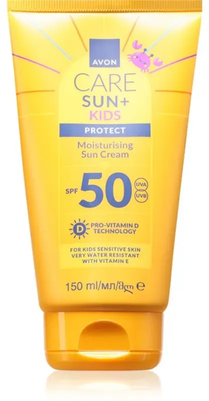 Avon Care Sun + Kids feuchtigkeitsspendende Creme zum bräunen SPF 50 für Kinder 150 ml