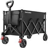 Tectake Bollerwagen faltbar schwarz