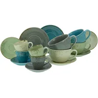 CreaTable Nature Collection Bistrotassen Set Kaffeeservice 16-tlg. mehrfarbig