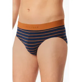 SCHIESSER Rio Slip gestreift Dunkelblau / Orange XXL 2er Pack