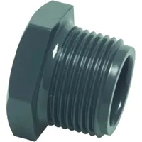 PROFEC Gewindestopfen pvc-u, 1/4 Zoll ag, 10 bar, grau