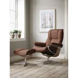 Stressless Stressless® »Mayfair« Set, Relaxsessel mit Hocker, mit Hocker, mit Cross Base, Größe S, M & L, Holzakzent Eiche braun
