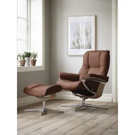 Stressless Stressless® »Mayfair« Set, Relaxsessel mit Hocker, mit Hocker, mit Cross Base, Größe S, M & L, Holzakzent Eiche braun