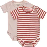 MINYMO - Kurzarm-Body BASIC 2er Pack in canyon rose, Gr.80