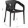 Homestyle4u Gartenstuhl Kunststoff schwarz 6er Set