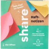 share Etikettenblock Haftnotiz 4-0017 75mm x 75mm Pastell-Gelb, Pastell-Rosa, Pastell-Blau, Pastell-