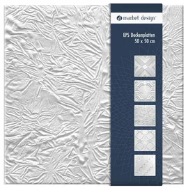 Marbet Design Deckenpaneel SKORA Weiß 40 St. 50 x 50 cm