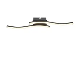 Trio Reality LED-Deckenleuchte Route Schwarz matt
