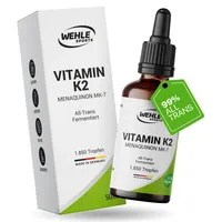 Vitamin K2 MK7 Tropfen 200 μg hochdosiert von Wehle Sports 50 ml