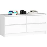 akord furniture factory Akord K120 Weiß 120 cm, 4 Schubladen B120 x H55 x T40 cm