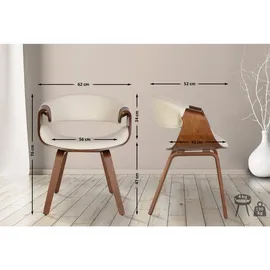 CLP Esszimmerstuhl Foley Kunstleder creme