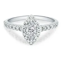 Adam & Eve Diamantring • 750/- Gold "AE29" Weißgold 0,59 ct. (Verlobungsring, Brillantring, Antragsring) silberfarben 54