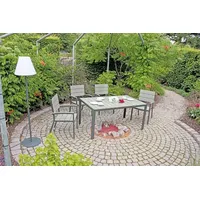 Garden Pleasure Sitzgruppe Olivia, anthrazit Holz, Metall, 5-teilig