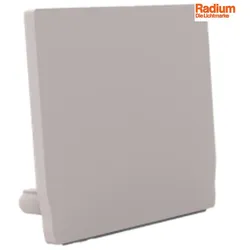 RADIUM Endkappe für Profil + Cover M, Endcap MEDIUM U-Profil FLAT 27/23.8, grau RAZTPA3193