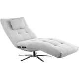 KAWOLA Relaxliege LETICIA Feincord 0 x 0 x 0 cm Silber mit Nackenkissen