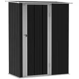 Outsunny Gerätehaus mit Pultdach grau 142L x 84B x 189H cm