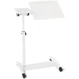 aktivshop Bett- und Beistelltisch, höhenverstellbar 73-118 cm, mit Rollen, weiß