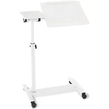 aktivshop Bett- und Beistelltisch, höhenverstellbar 73-118 cm, mit Rollen, weiß