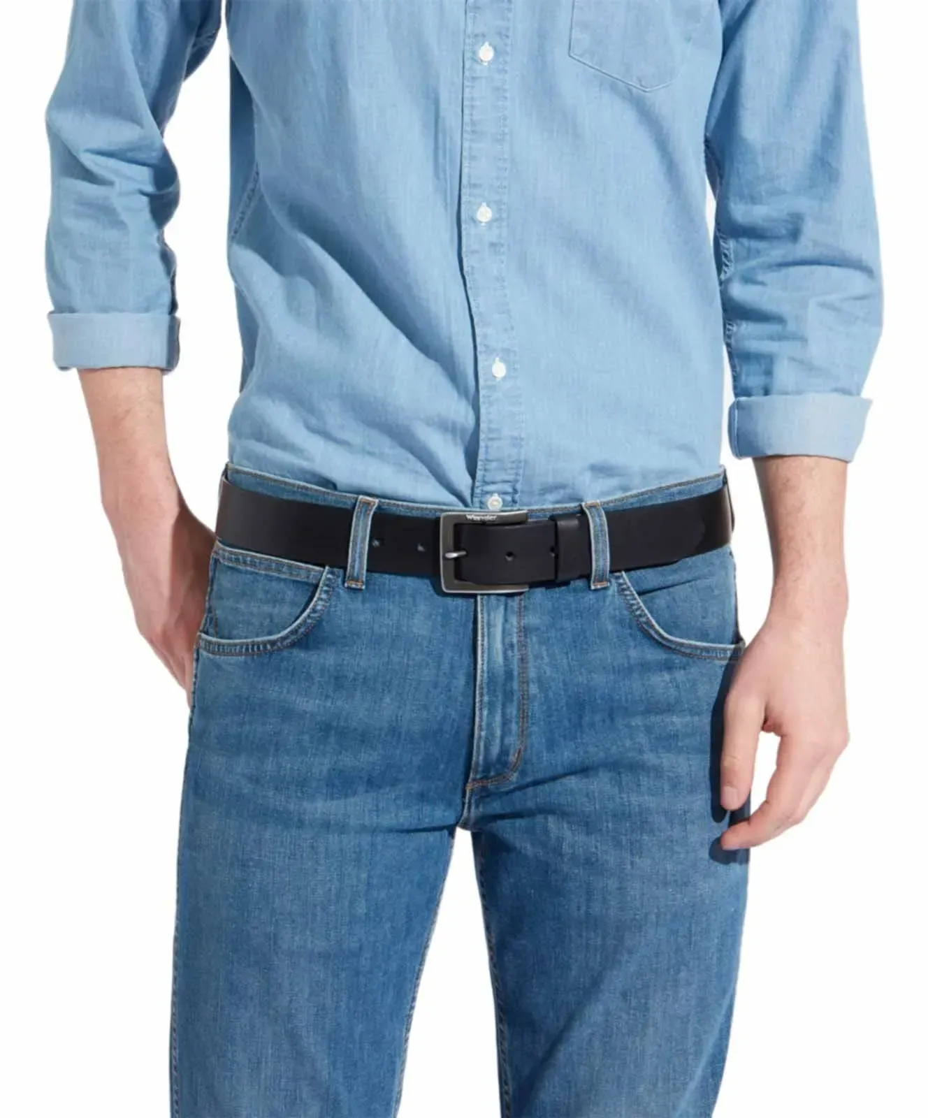 Wrangler Gürtel Kabelbuckle Belt in Black-100