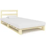 vidaXL Palettenbett 90 x 200 cm natur