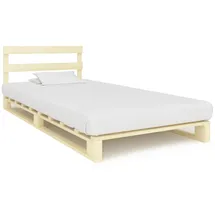 vidaXL Palettenbett 90 x 200 cm natur