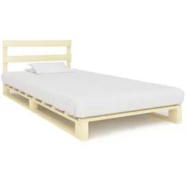 vidaXL Palettenbett 90 x 200 cm natur