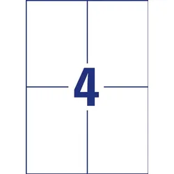 Avery Zweckform Etiketten antimikrobiell 105x148mm permanent weiß VE=10 Bogen/40 Stück