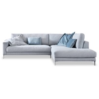 Portobello Ecksofa Preston Stoff Ice Blue