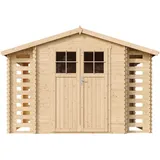 TIMBELA Gartenhaus Timbela M391F 3,28 x 2,06 m Beige