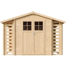 TIMBELA Gartenhaus Timbela M391F 3,28 x 2,06 m Beige