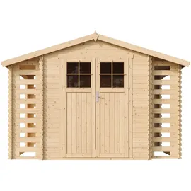 TIMBELA Gartenhaus Timbela M391F 3,28 x 2,06 m Beige