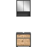 WELLTIME Badmöbel-Set »Jaru«, (Set, 2 St.), Spiegelschrank und Waschbeckenunterschrank,