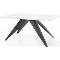 WFL GROUP Esstisch Weiß, Rechteckig,Rechteckig, 80x76x140 cm Esszimmer, Tische,