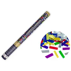 Konfettikanone bunt mix Streifen 60 cm