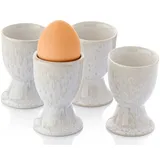 sänger 4-tlg. Eierbecher Set Korfu in Creme aus Steingut | Gr.: onesize