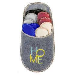 BOOTSY® 5er Set Gästepantoffeln (Unisex) • Gästehausschuhe aus Filz in verschiedenen Größen u. Farben • Filzpantoffeln Gäste • Hausschuhe Set • Gästehausschuhe Set •