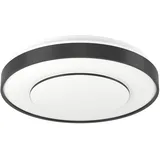 EGLO connect.z Smart Home LED Deckenleuchte Monteriggioni-Z, ZigBee Ø Matter, inkl., App und Sprachsteuerung Alexa, warmweiß-kaltweiß, RGB, dimmbare Deckenlampe, schwarz-weiß, Ø 38,4 cm