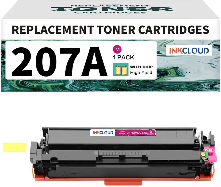 inkcloud 207A Toner mit Chip kompatibel für HP m283fdw M255dw 1 Magenta