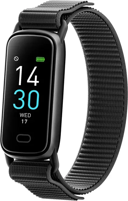 FITTEK Smartwatch, 24/7 Gesundheitsüberwachung, 16 Sportmodi, 7 Tage Akkulaufzeit, ABS+Nylon Magnetladen, Schwarz, GTL1