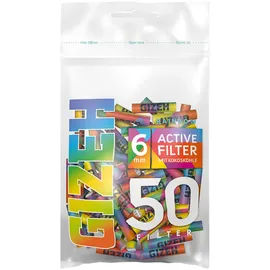 Gizeh Aktivkohlefilter Ø Slim Size 6mm Rainbow - Regenbogen
