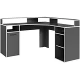 byLIVING »Fox«, Breite 139 cm, moderner Eck-Schreibtisch grau