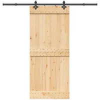 vidaXL Narvik rechts 90 x 210 cm Natürlich/Schwarz