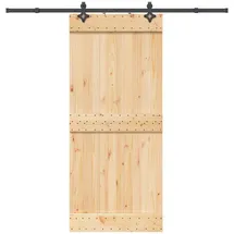 vidaXL Narvik rechts 90 x 210 cm Natürlich/Schwarz